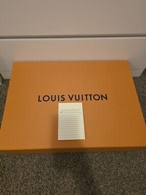 One Louis Vuitton Large Orange Box with Black Logo